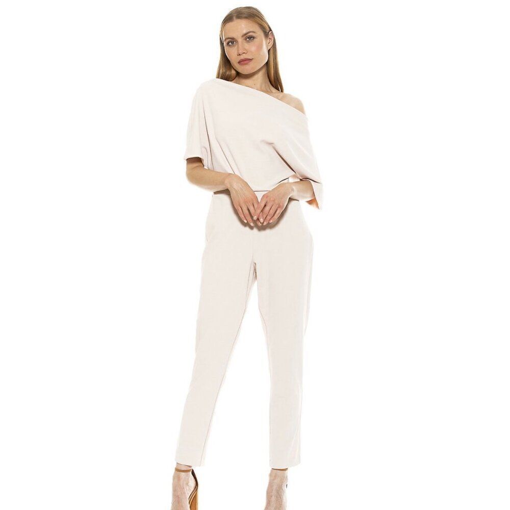 Alexia Admor Women Light Blue Drop Shoulder Jumpsuit Size XS NWT